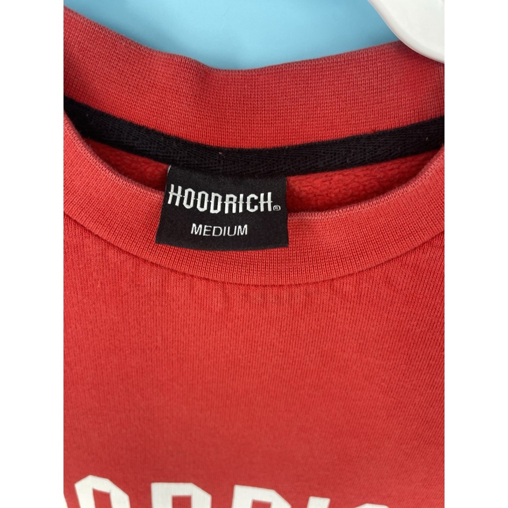 Hoodrich Mens Red Sweatshirt Size M Cotton Blend Crewneck Pullover - Picture 4 of 7